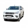 Защита порогов с алюминиевым листом (d63,5) для Toyota Hilux pickup (2017-н.в.)(Окрашенное) купить недорого с доставкой в Новосибирск