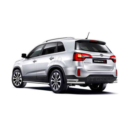 Защита порогов с алюм. площадкой d51мм (НПС) KIA Sorento (2014-2020 г.в.) купить недорого с доставкой в Новосибирск