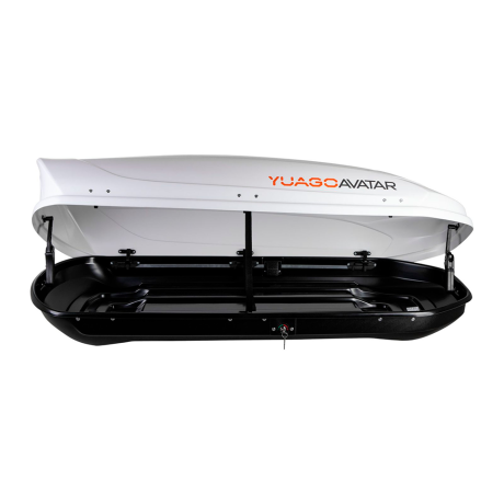Автобокс YUAGO Avatar (тиснение) (EuroLock), белый, 460л купить недорого с доставкой в Новосибирск