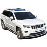 Защита порогов «Труба с проступью» (d76) для Jeep Grand Cherokee (2013-2018)(Нерж. Сталь) купить недорого с доставкой в Новосибирск