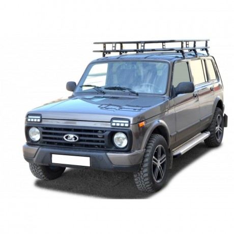 Защита порогов «Бумер» алюминиевая с резинкой B@3 2131 "L@DA 4х4" купить недорого с доставкой в Новосибирск