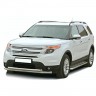 Защита переднго бампера «Труба двойная» (d63,5) для Ford Explorer (2010-2016)(Окрашенное) купить недорого с доставкой в Новосибирск