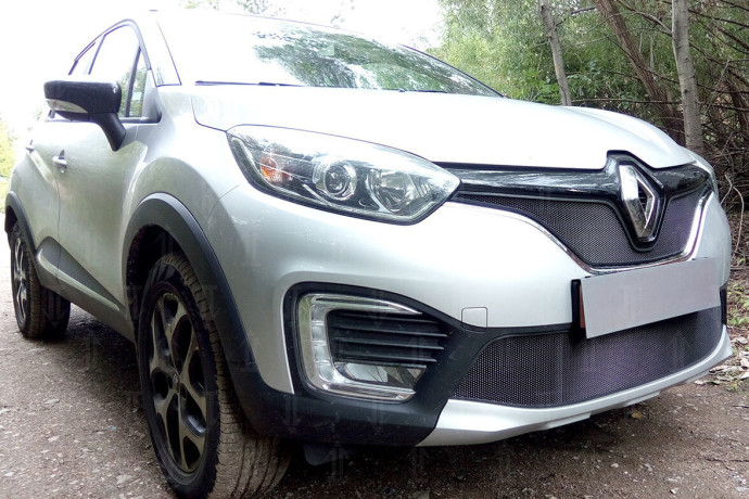 Защита радиатора "Standart" Renault Kaptur (2016-2020) низ, чёрная купить недорого с доставкой в Новосибирск