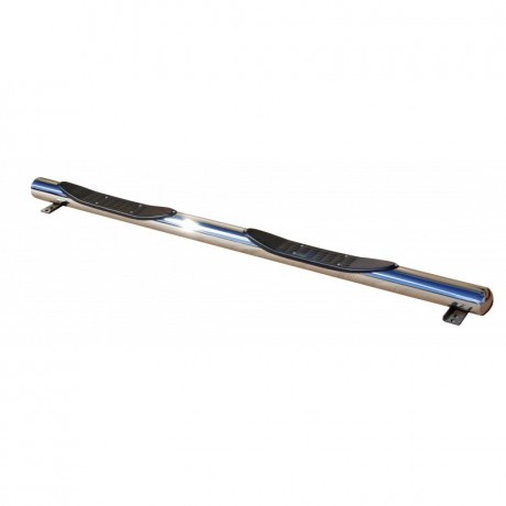 Защита порогов «Труба с проступью» для B@3 2131 "L@DA 4х4" (d76) нержавеющая сталь купить недорого с доставкой в Новосибирск