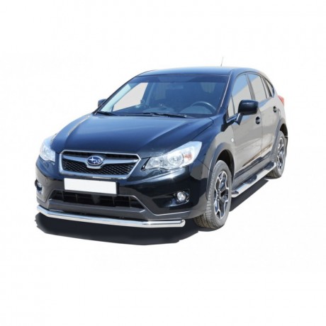 Защита переднего бампера «Труба» (d63,5) для Subaru XV (2011-2016)(Окрашенное) купить недорого с доставкой в Новосибирск