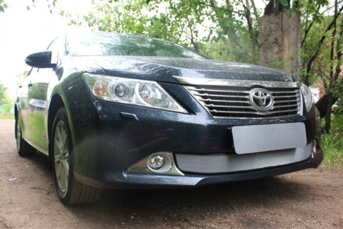 Защита радиатора "Standart" Toyota Camry (2011-2014) хром купить недорого с доставкой в Новосибирск