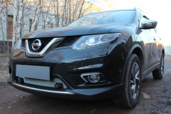 Защита радиатора "Standart" Nissan X-Trail (2013-2018) с парктрониками, хром