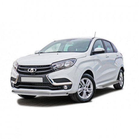 Защита переднего бампера «Труба» для L@DA X-ray (d51)(Окрашенное) купить недорого с доставкой в Новосибирск