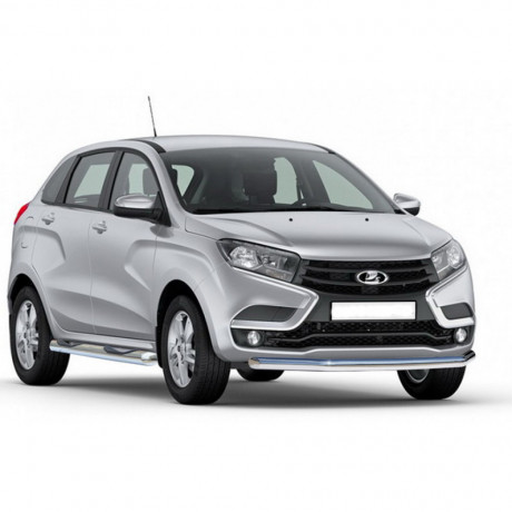 Защита переднего бампера «Труба» для L@DA X-ray (d51)(Окрашенное) купить недорого с доставкой в Новосибирск