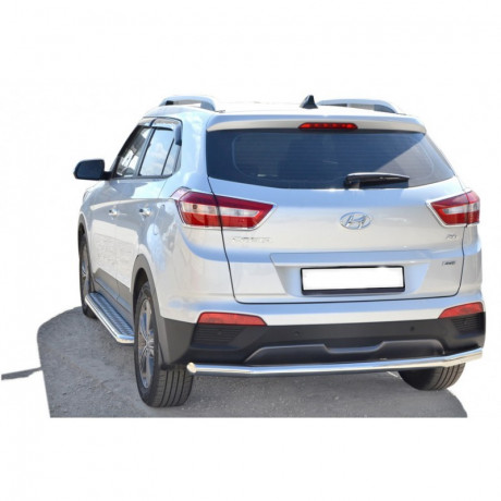 Защита заднего бампера «Труба» (d63,5) для Hyundai Creta (2016-н.в.)(Окрашенное) купить недорого с доставкой в Новосибирск