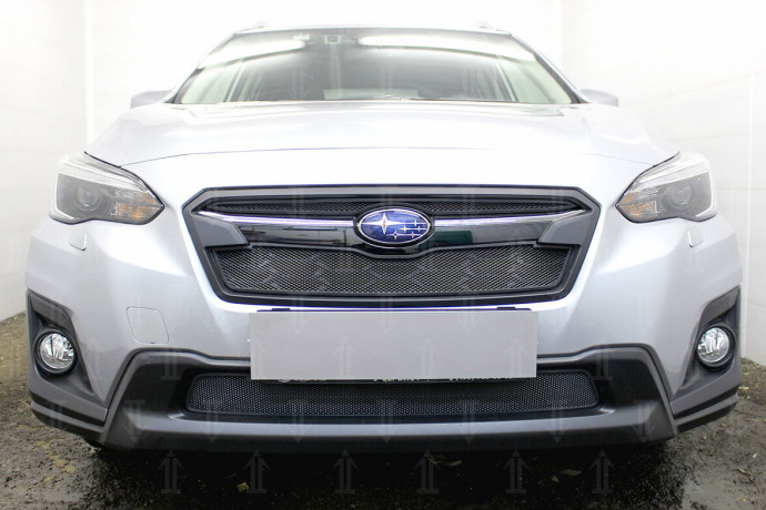 Защита радиатора "Standart" Subaru XV (2017-2021) верх, чёрная купить недорого с доставкой в Новосибирск