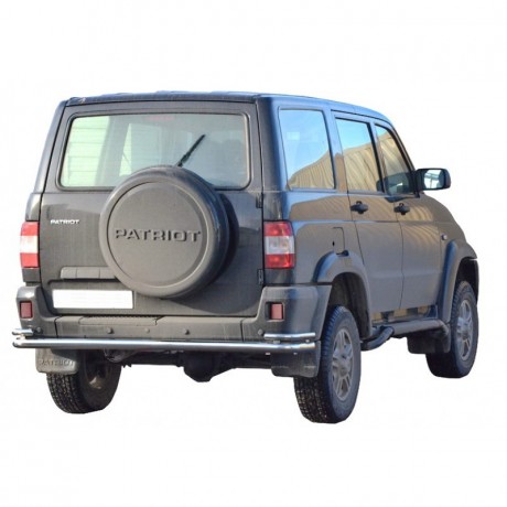 защита заднего бампера «труба с уголками» для У@З 3163 p@triot (d63.5)(окрашенное) купить недорого с доставкой в Новосибирск