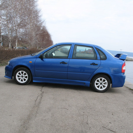 накладки на пороги "dm кубок" для b@3 1118 "l@da K@LIN@" купить недорого с доставкой в Новосибирск