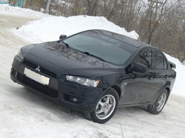 Накладки на фары (реснички) для Mitsubishi Lancer X (2007-2016) купить недорого с доставкой в Новосибирск