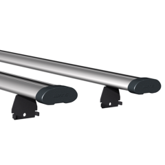 Багажники АЭРО с высоким кронштейном на рейлинги с пазом Серый