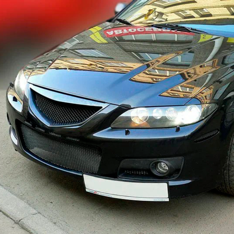 Решетка радиатора "Сетка" для Mazda 6 GG дорестайлинг (2002-2005) купить недорого с доставкой в Новосибирск