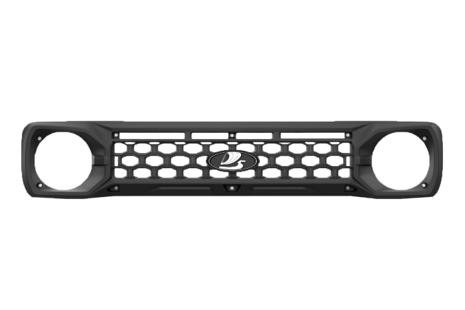 Решетка радиатора "TITAN" для B@3 2121, 21213, 21214, 2131 "L@DA 4x4" (без защитной сетки) Черное матовое купить недорого с доставкой в Новосибирск