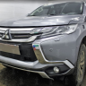 Защита радиатора "Standart" Mitsubishi Pajero Sport III (2016-2021) верх, чёрная купить недорого с доставкой в Новосибирск