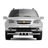 Защита переднего бампера двойная с зубьями d63/63мм Chevrolet Niv@ (2009-2020 г.в.) купить недорого с доставкой в Новосибирск