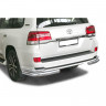Защита заднего бампера «Уголки двойные» (d76) для Toyota Land Cruiser 200 Executive Lounge (2018-н.в.)(Окрашенное) купить недорого с доставкой в Новосибирск