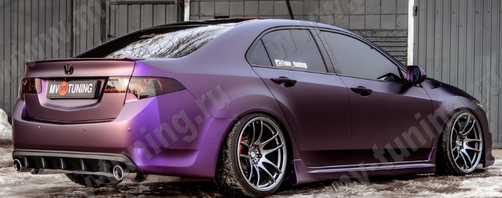 Диффузор заднего бампера с килями для Honda Accord VIII (2008-2013) купить недорого с доставкой в Новосибирск