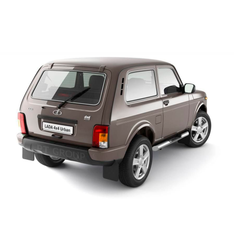 Защита порогов с накладками d76мм (НПС) L@DA "4х4 2121" 1995-/ "4x4 URBAN" 2015- купить недорого с доставкой в Новосибирск