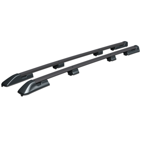 Рейлинги  для Volkswagen Multivan, Caravelle, California, Transporter (2003-20220) с удлиненной базой Чёрный купить недорого с доставкой в Новосибирск