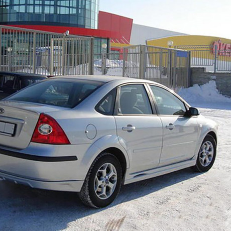 Накладки на пороги "FT" для Ford Focus 2 (седан, хетчбэк 5-дв.)(2004-2011) купить недорого с доставкой в Новосибирск