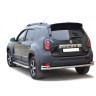 Защита заднего бампера «Труба с уголками» (d63.5) для Renault Duster (2015-н.в.)(Нерж. Сталь) купить недорого с доставкой в Новосибирск