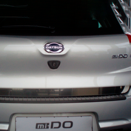 Защитная накладка на задний бампер "АртФорм" для Datsun Mi-Do (2014-н.в.) купить недорого с доставкой в Новосибирск