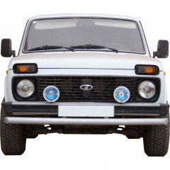 Защита переднего бампера «Труба» (d63,5) B@3 21214, 2131 "L@DA 4х4"(Окрашенное)