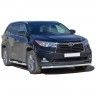 Защита порогов «Труба с проступью» (d76) для Toyota Highlander (2014-2015)(Окрашенное) купить недорого с доставкой в Новосибирск